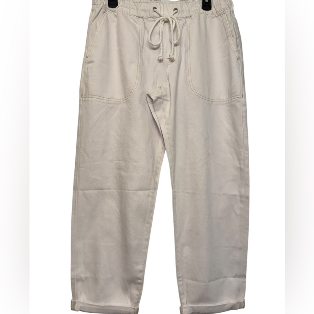J. Crew White Drawstring Jeans Size 30